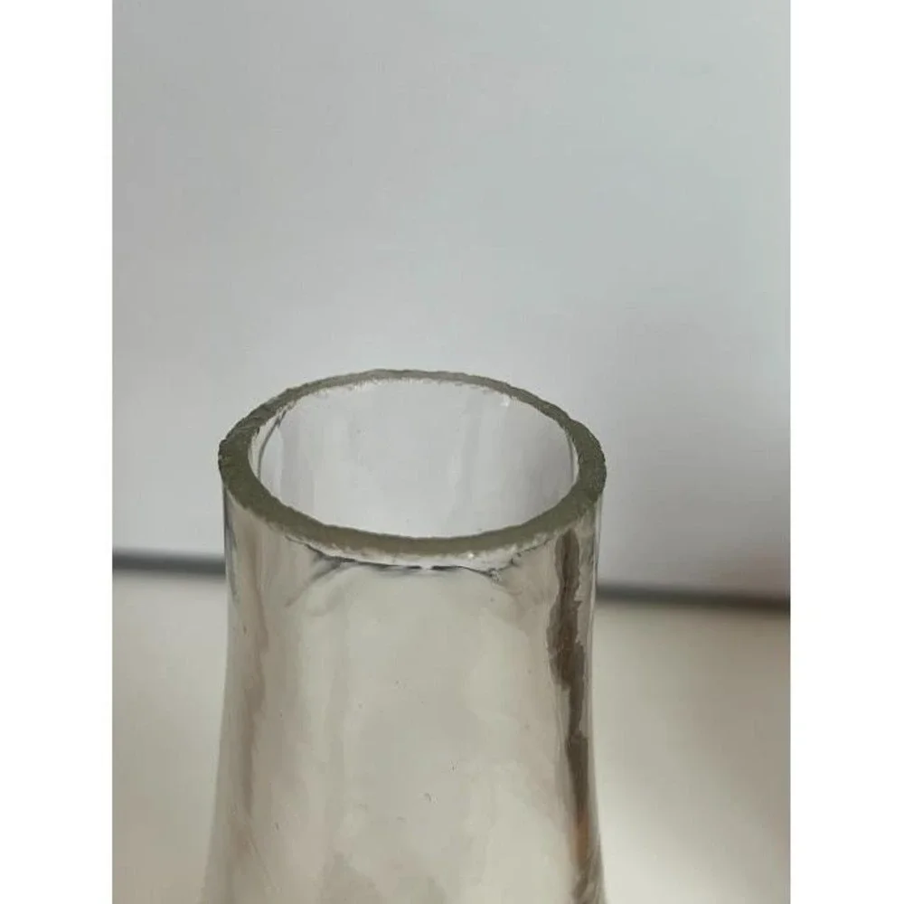 Vintage Brass Miniature Finger‎ Oil Lamp with Clear Glass Hurricane Chimney